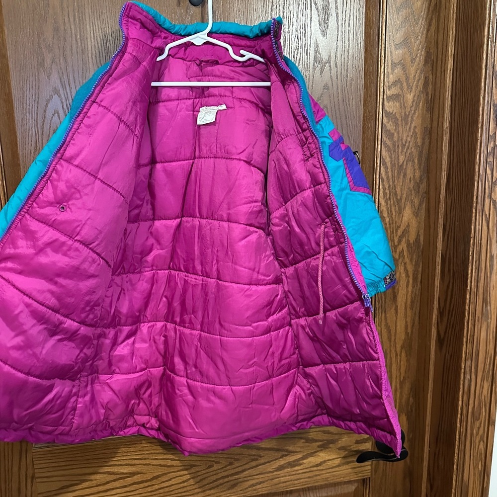 Kids Vintage Ski Jacket Snowboard Coat‎ Retro 80s 90s Colorful Size 6 - Picture 8 of 10